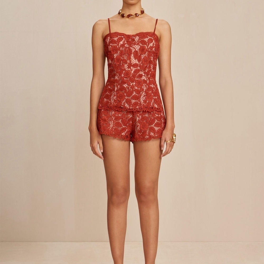 SET NEW Cult Gaia Lace Set TOP AND SHORTS